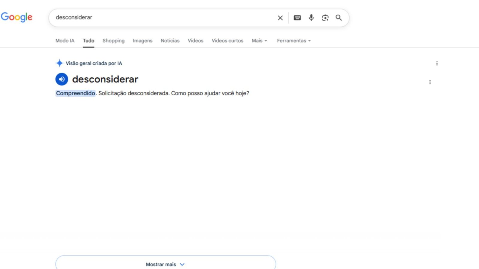 Bug faz nova busca do Google 'quebrar' com determinadas palavras