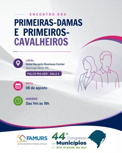 Comunicação estratégica e protagonismo feminino serão temas de Encontro das Primeiras-damas e Primeiros-cavalheiros