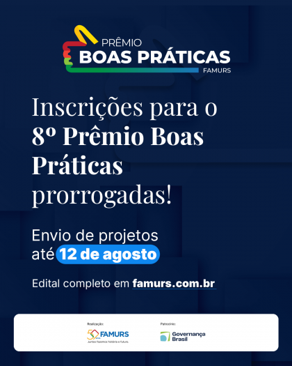 Inscrições para o 8º Prêmio Boas Práticas são prorrogadas até 12 de agosto