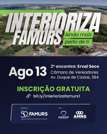 Interioriza Famurs chega a Erval Seco com foco em temas como saúde, reforma tributária e gestão municipal