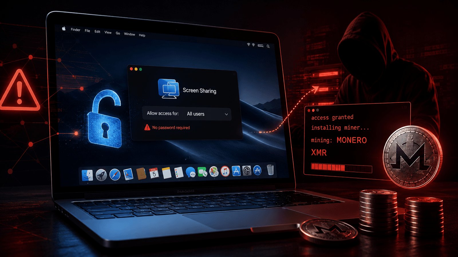 Falha no compartilhamento de tela do Mac é usada para minerar criptomoedas