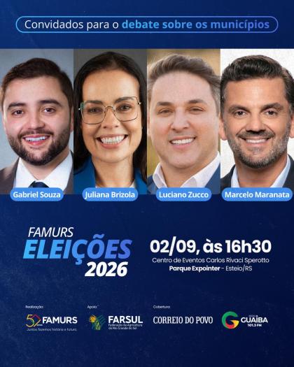Famurs promove debate com candidatos ao governo do Estado durante a Expointer
