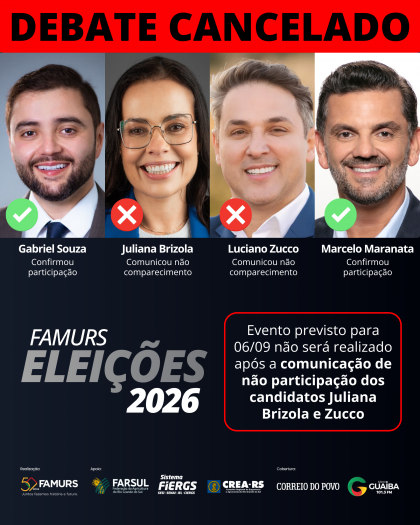 Debate com candidatos ao Governo do Estado não será realizado