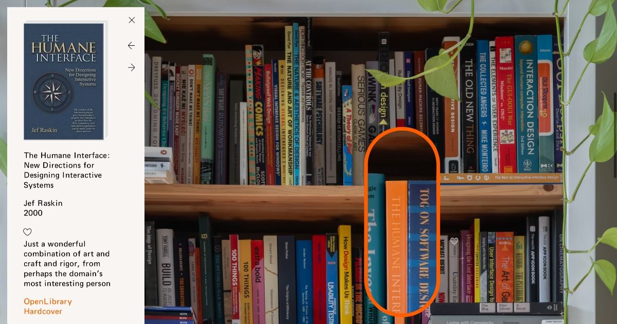 Estante virtual de livros de design