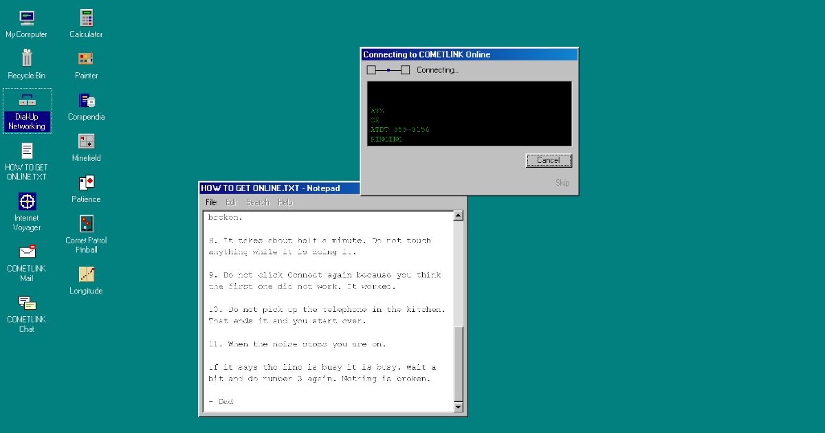 56k.rip: A experiência da internet discada em 1996
