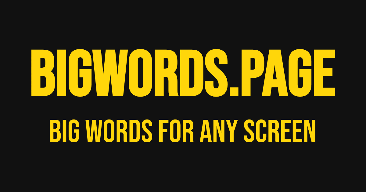 BIGWORDS.PAGE